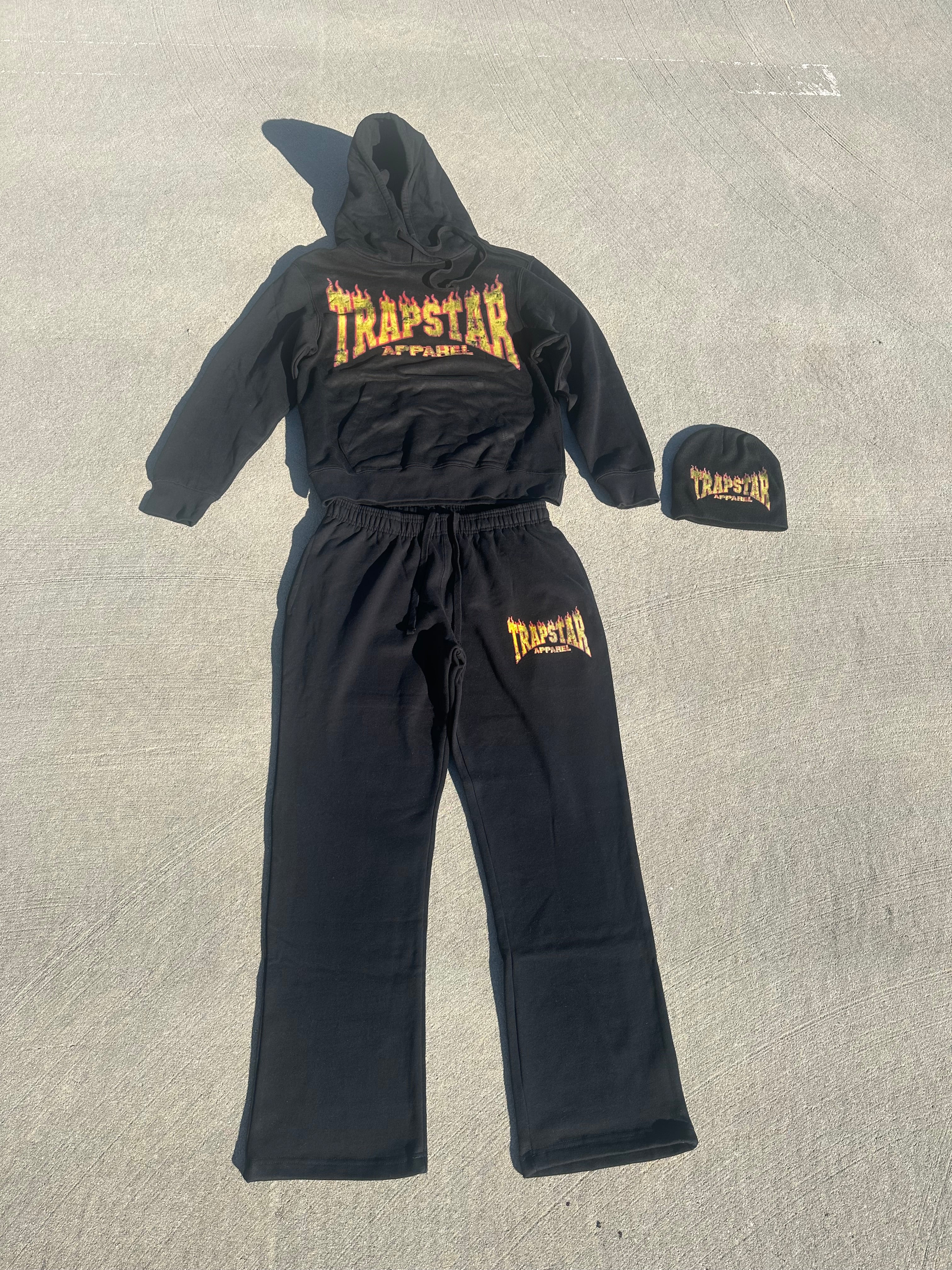 Black Flaming Sweatsuit